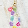 Acrylic Bracelet Key Ring - Light Multi