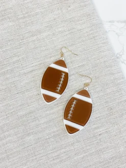 Acrylic Football Dangle Earrings
