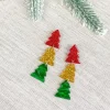 Acrylic Glitter Stacked Tree Dangle Earrings