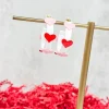 Acrylic Heart Hoop Earrings