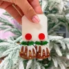 Acrylic Holiday Bundt Cake Dangle Earrings