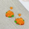 Acrylic Turkey Dinner Earrings