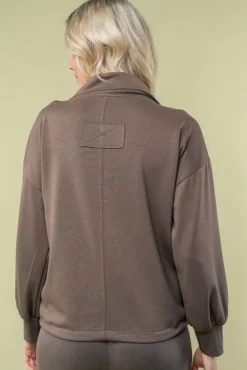 Air Scuba Long Sleeve Snap Pullover by White Birch - Olive