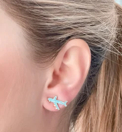 Airplane Signature Enamel Studs by Prep Obsessed