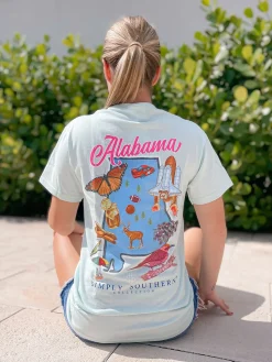 Alabama State Short Sleeve Tee by Simply Southern