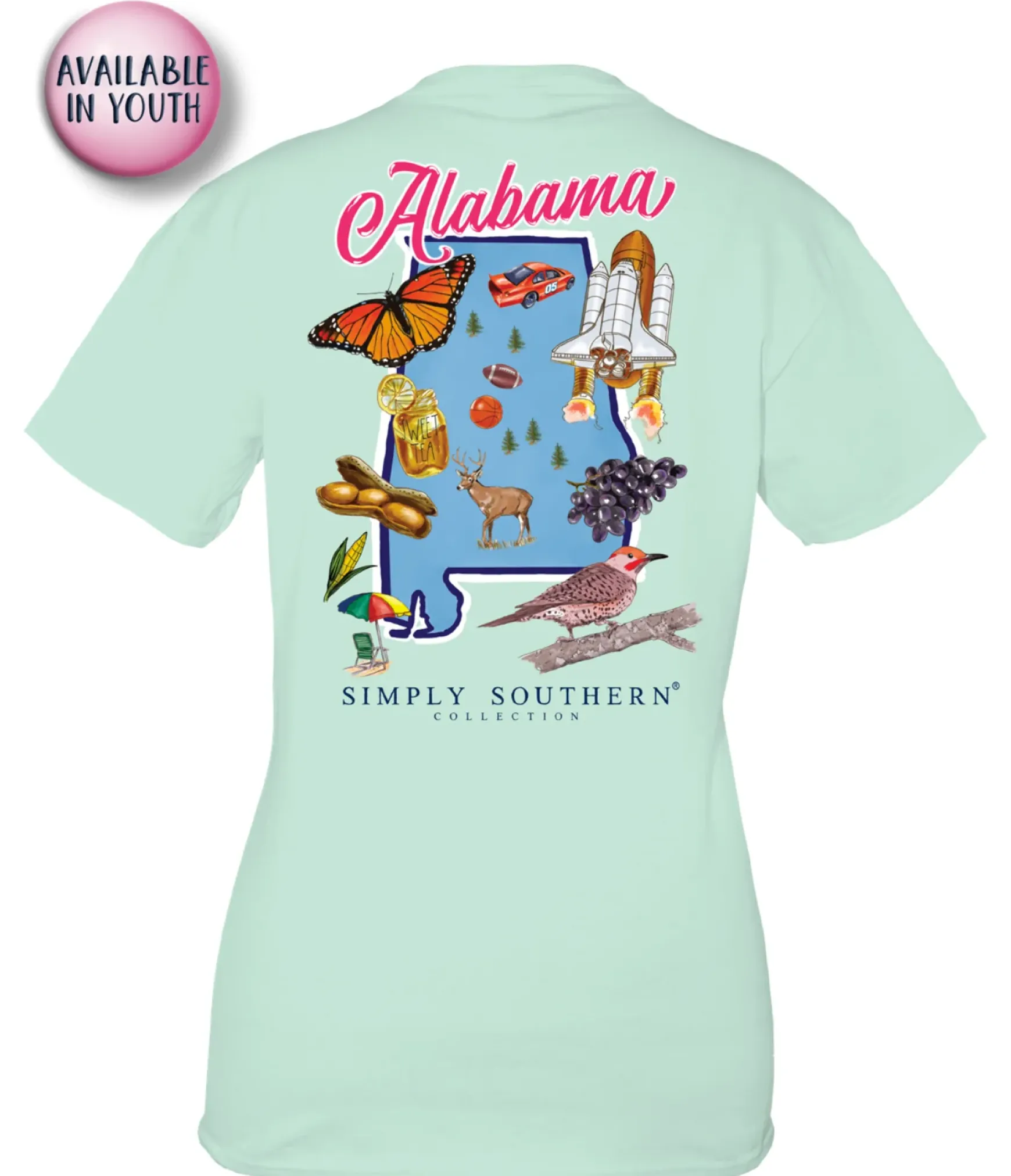 Alabama State Short Sleeve Tee by Simply Southern
