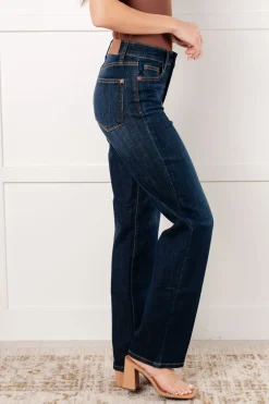 Alaina High Rise Classic Straight Jeans by Judy Blue