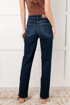 Alaina High Rise Classic Straight Jeans by Judy Blue