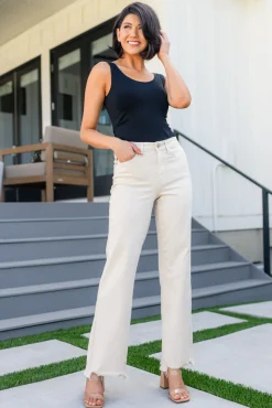 Alice High Rise Over Dyed 90's Straight Jeans in Light Khaki by Judy Blue