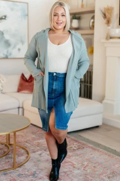 Always Be There Cargo Denim Skirt