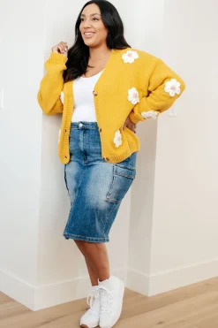 Always Be There Cargo Denim Skirt