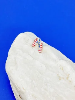 Americana Flip Flop Signature Enamel Studs by Prep Obsessed