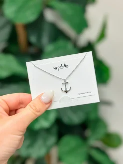 Anchor Pendant Necklace - Silver