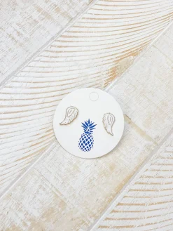 Angel Wings Signature Enamel Studs by Prep Obsessed
