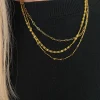 APRIL ARRAY: Triple Layered Chain Necklace by Chansutt Pearls (Ships in 2-3 Weeks)