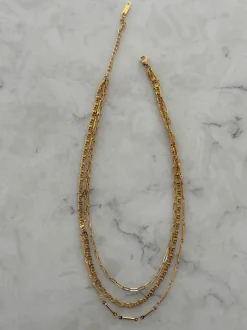 APRIL ARRAY: Triple Layered Chain Necklace by Chansutt Pearls (Ships in 2-3 Weeks)