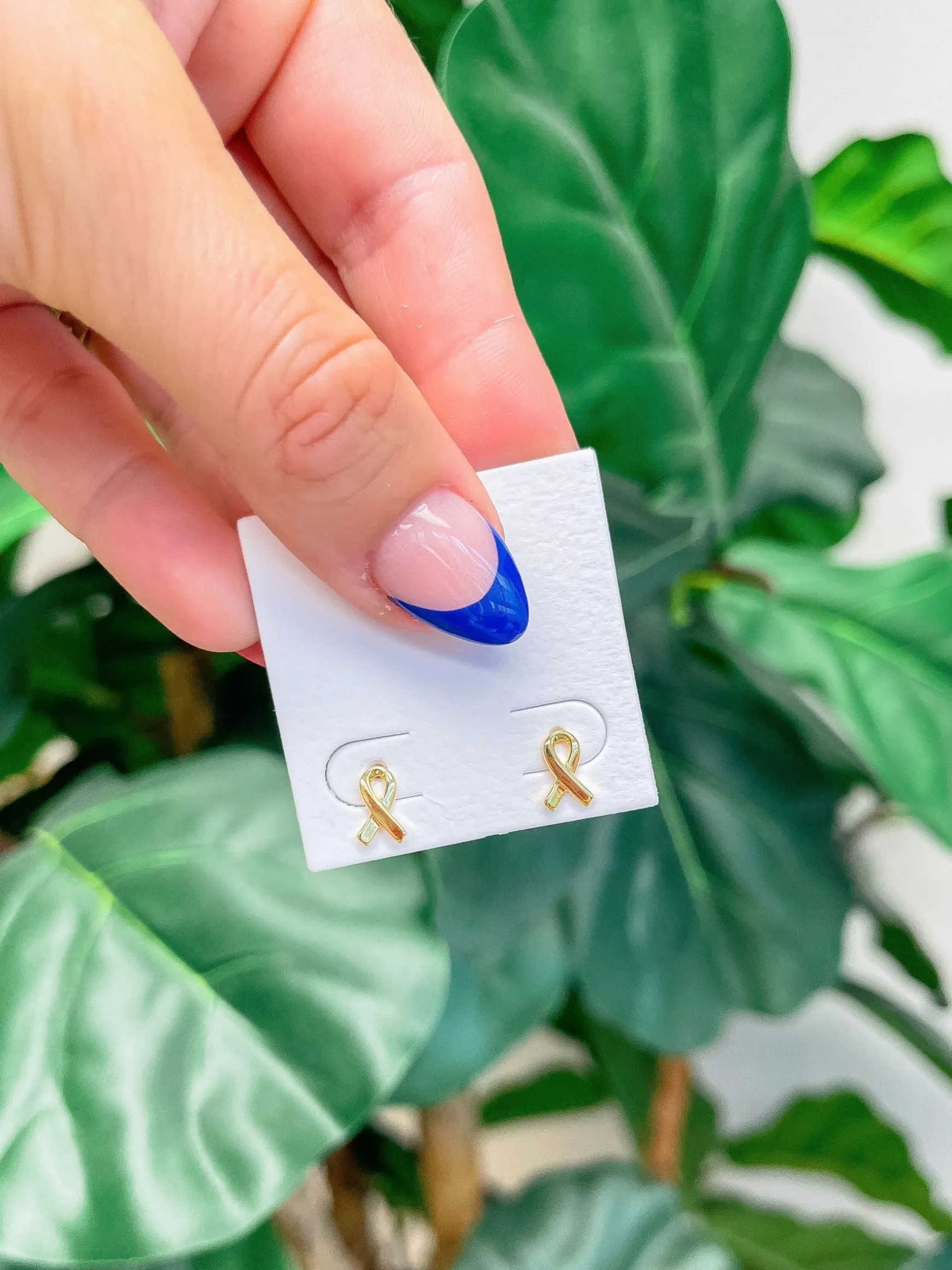 Awareness Ribbon Stud Earrings