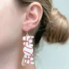 Baseball 'Mom' Dangle Earrings