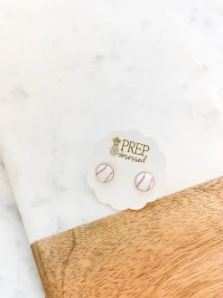 Baseball Signature Enamel Studs by Prep Obsessed