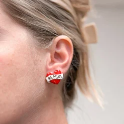'Be Mine' Heart Stud Earrings