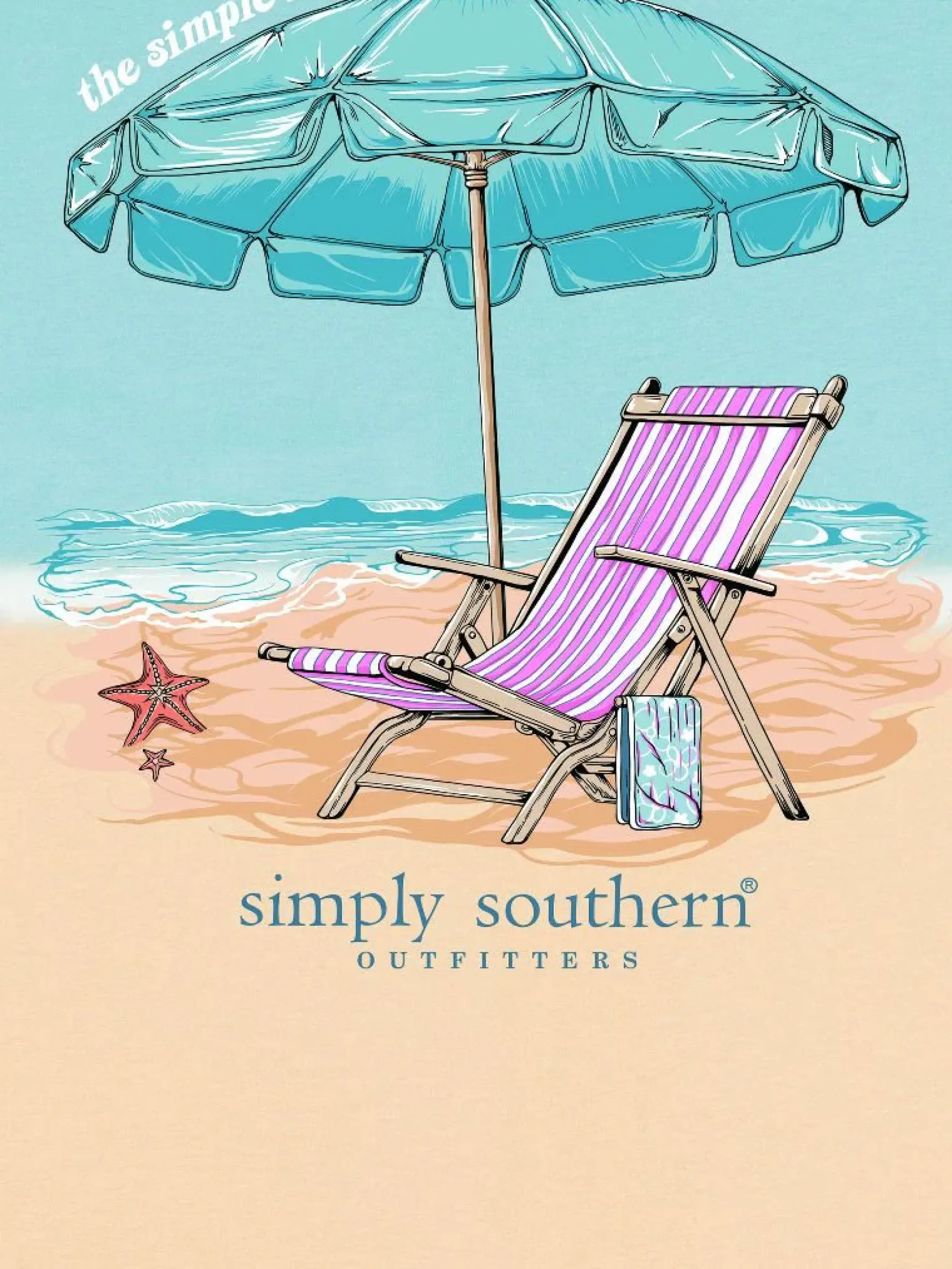 Beach Chair Short Sleeve Tie Dye Tee by Simply Southern