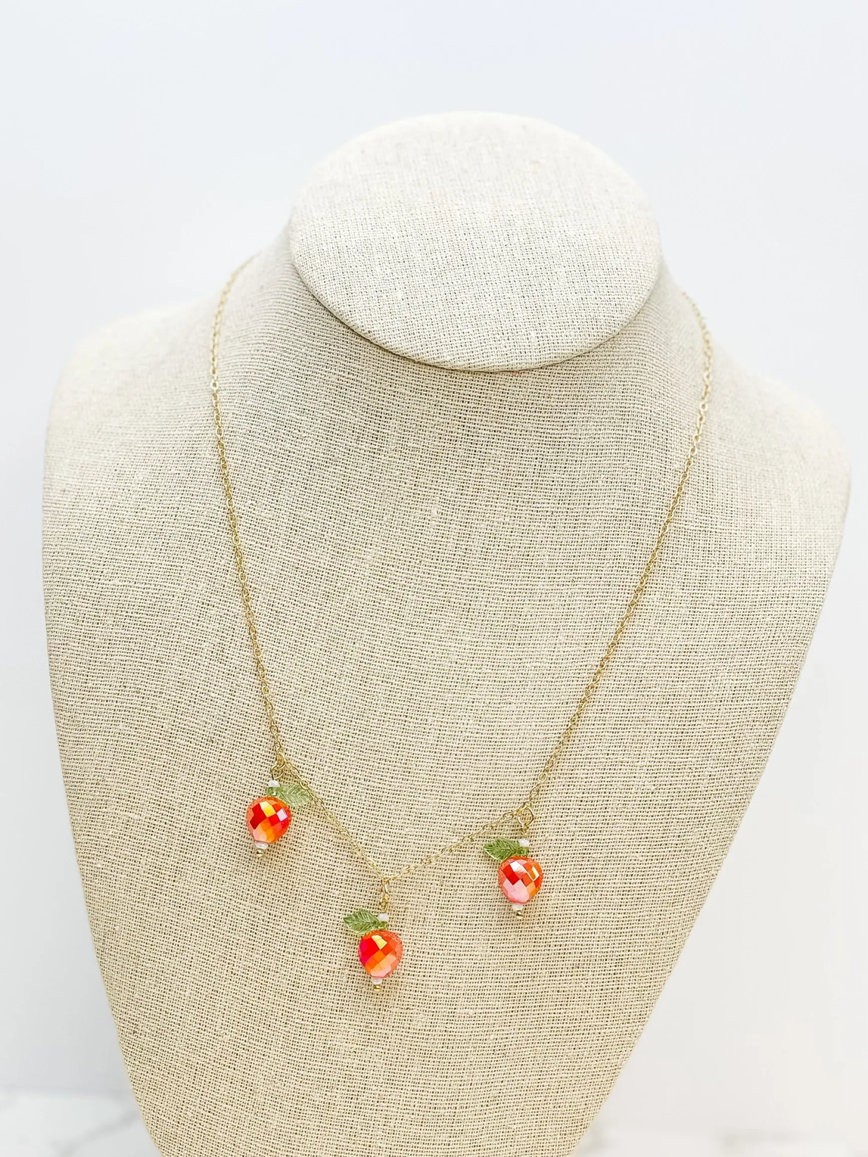 Beaded Apple Necklace