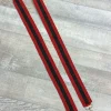 Beaded Purse Strap - Black & Red