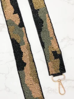 Beaded Purse Strap - Camouflage