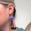 Beaded Witch Shoes Dangle Earrings