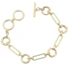 Bella Multi-Charm Toggle Bracelet Base in Shiny Gold By Canvas