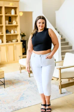 Best Friends Cropped Tank in Black