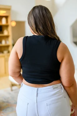 Best Friends Cropped Tank in Black