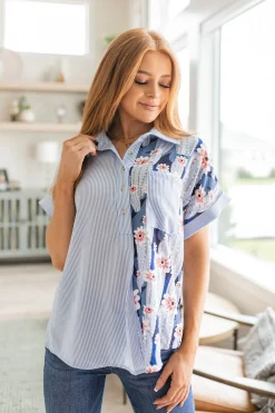 Best Of Both Worlds Button Down Top