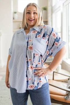 Best Of Both Worlds Button Down Top