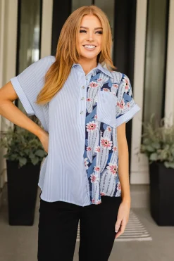 Best Of Both Worlds Button Down Top