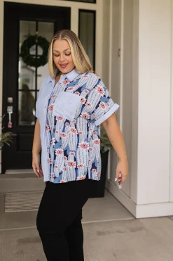 Best Of Both Worlds Button Down Top