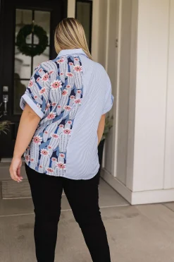 Best Of Both Worlds Button Down Top