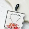 'BFF' Sentiment Chain Necklace - Silver