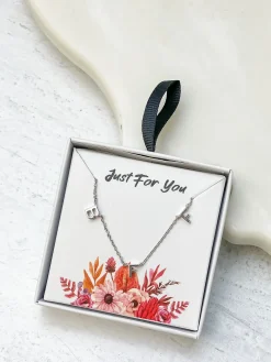 'BFF' Sentiment Chain Necklace - Silver