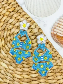 Bikini Beaded Dangle Earrings