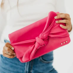 Billy Bow Clutch Crossbody Bag by Pretty Simple