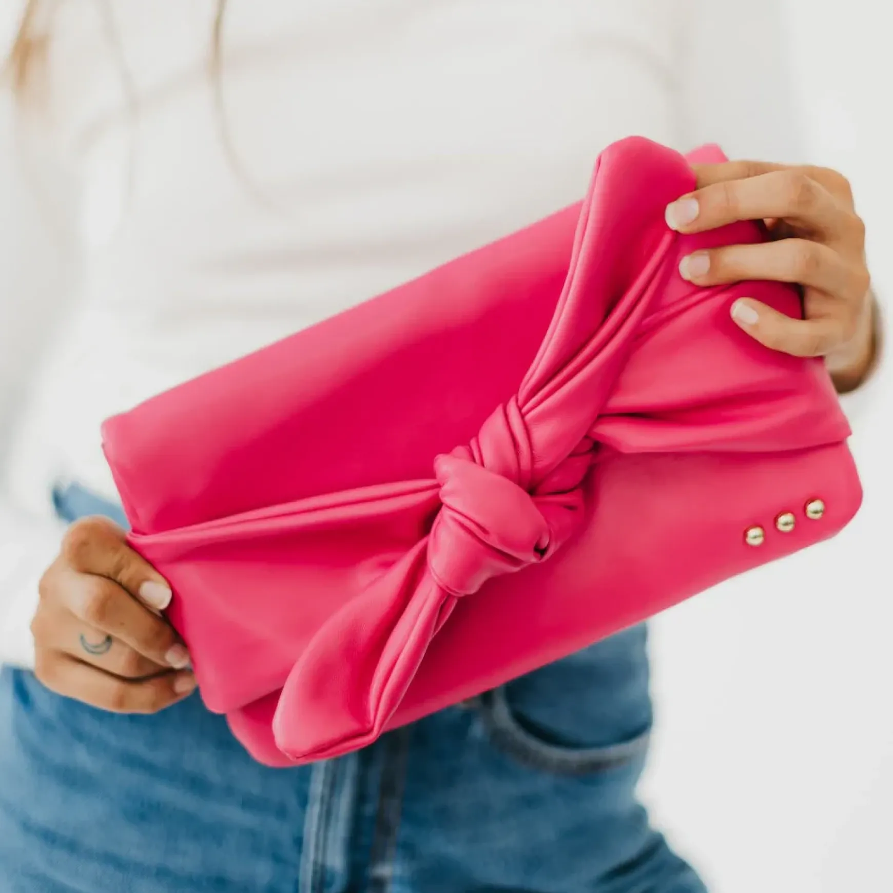 Billy Bow Clutch Crossbody Bag by Pretty Simple