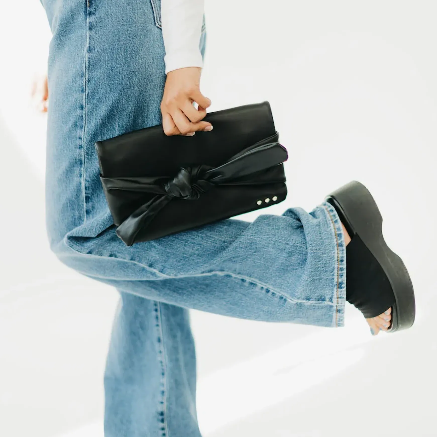 Billy Bow Clutch Crossbody Bag by Pretty Simple