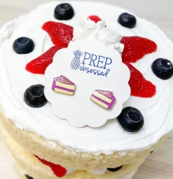 Birthday Cake Signature Enamel Studs by Prep Obsessed