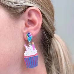 Birthday Cupcake Dangle Earrings