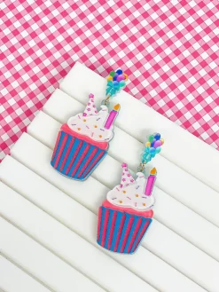 Birthday Cupcake Dangle Earrings