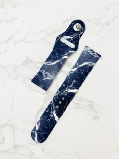 Black Marble Print Silicone Band For Samsung 42mm