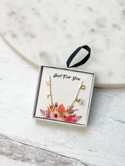 'Blessed' Sentiment Chain Necklace - Gold