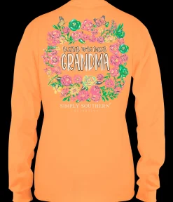 'Blessed to be Called Grandma' Floral Long Sleeve Tee by Simply Southern