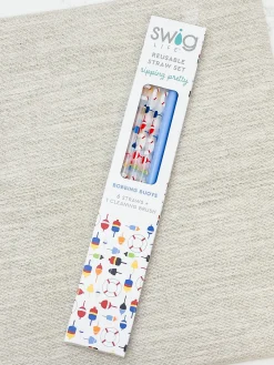 Bobbing Buoys Tall Straw Set by Swig